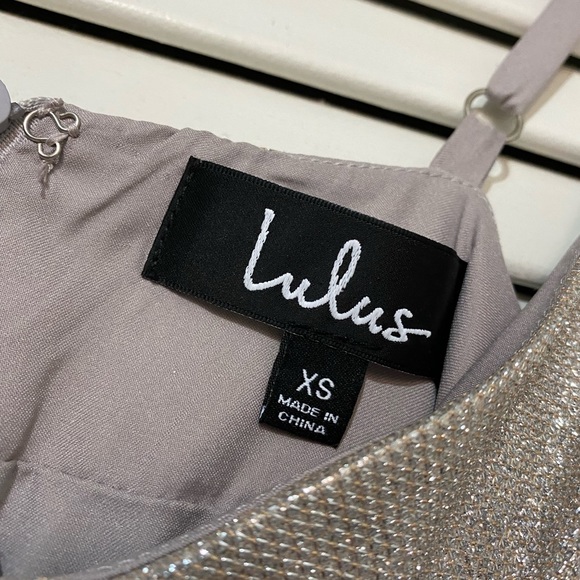 X-Small Lulus Lookout Weekend Sparkly Silver Skater Dress - Picture 4 of 5